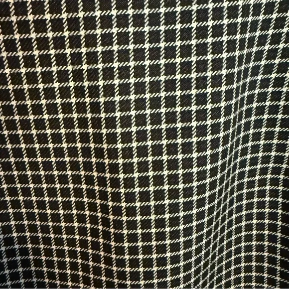 Vintage 90s Ann Taylor LOFT Black and White Checkered Skirt Size 8 Made In USA - Picture 2 of 9